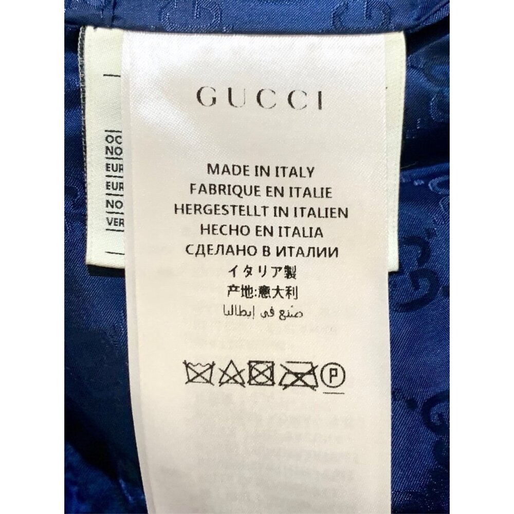 Gucci Blue Stand Collar Down Jacket - image 6